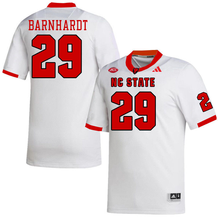 Men #29 Brody Barnhardt NC State Wolfpack College Football Jerseys Stitched-White